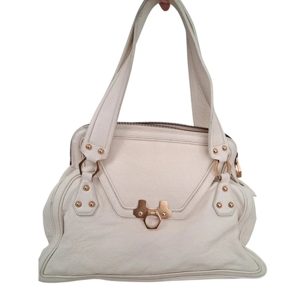 Rare Vintage Y2k Zac Poshen Pebbled Leather Zip Satchel Handbag 07 Italy Runaway
